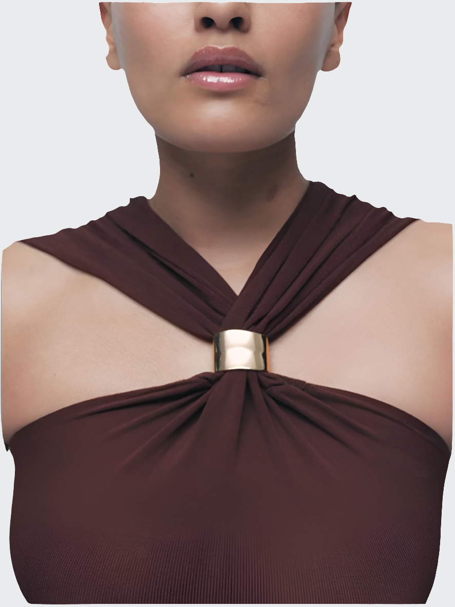Neckholder Top mit breiten Trägern
