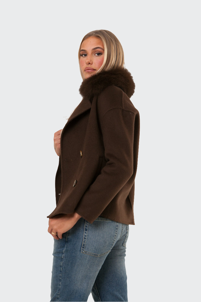 Double Button Cashmere Coat