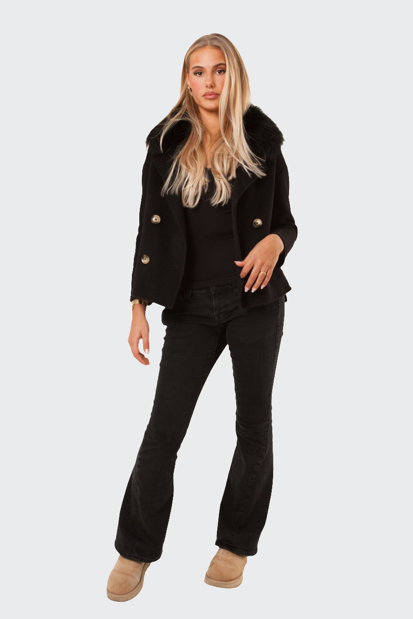 Double Button Cashmere Coat