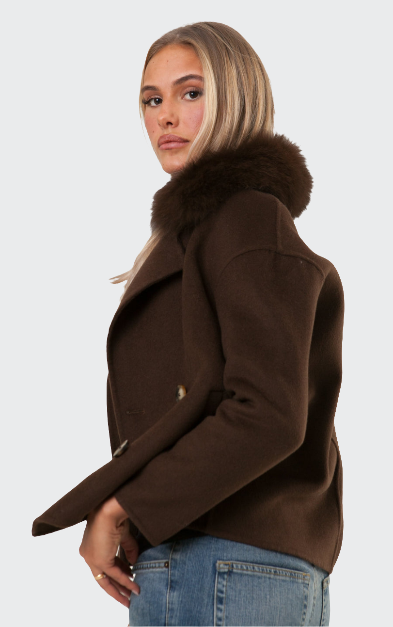 Double Button Cashmere Coat