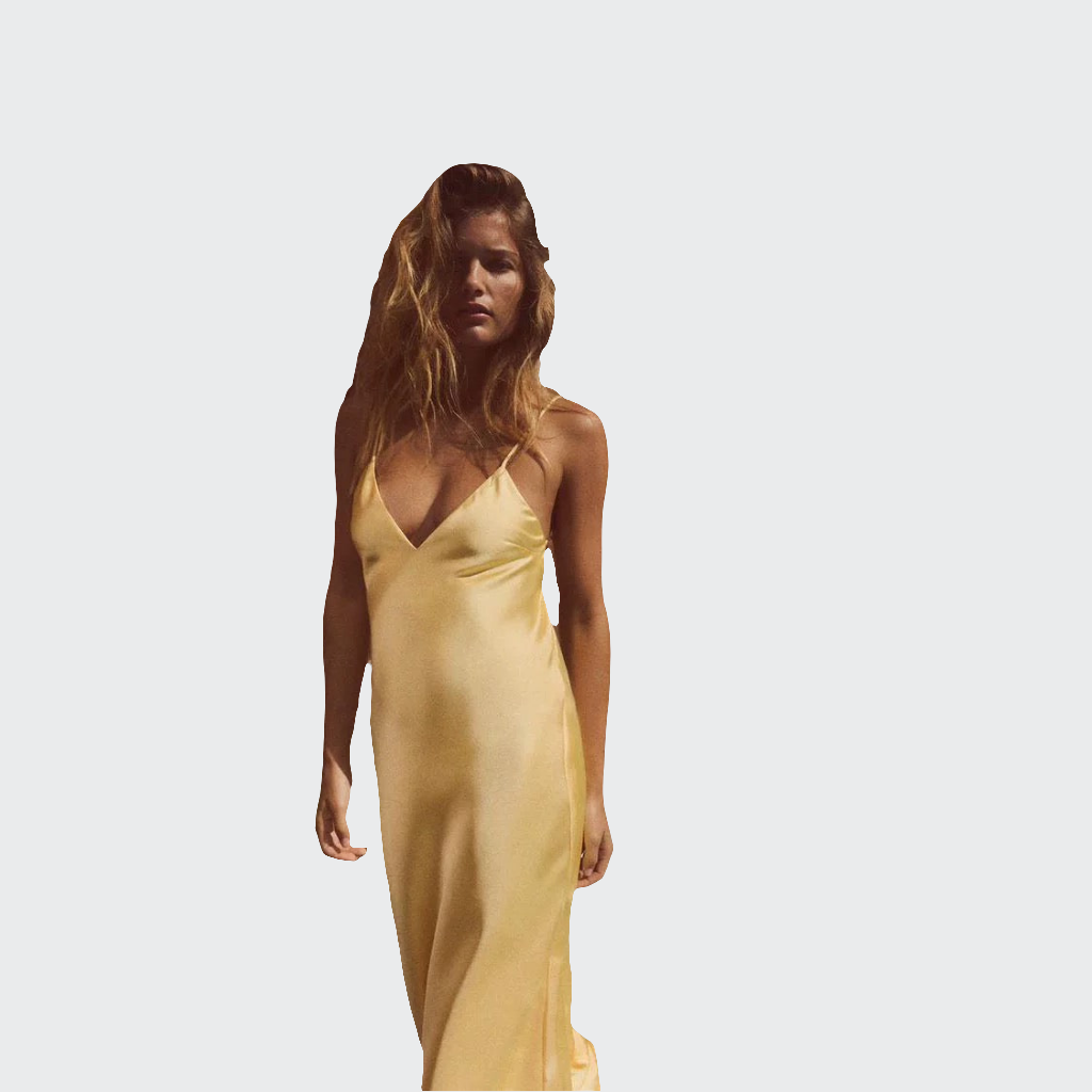 Midi-Kleid in Satinoptik
