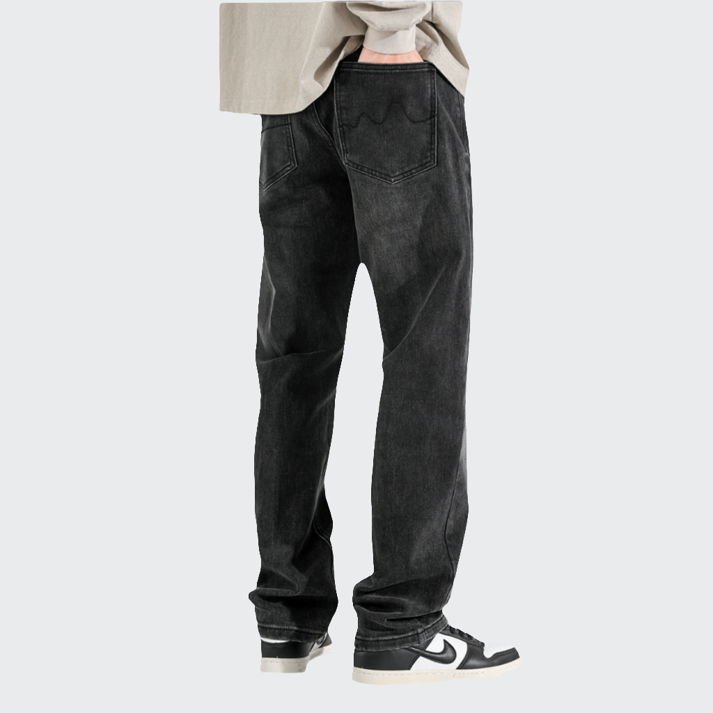 Schwarze Baggy Fit Jeans