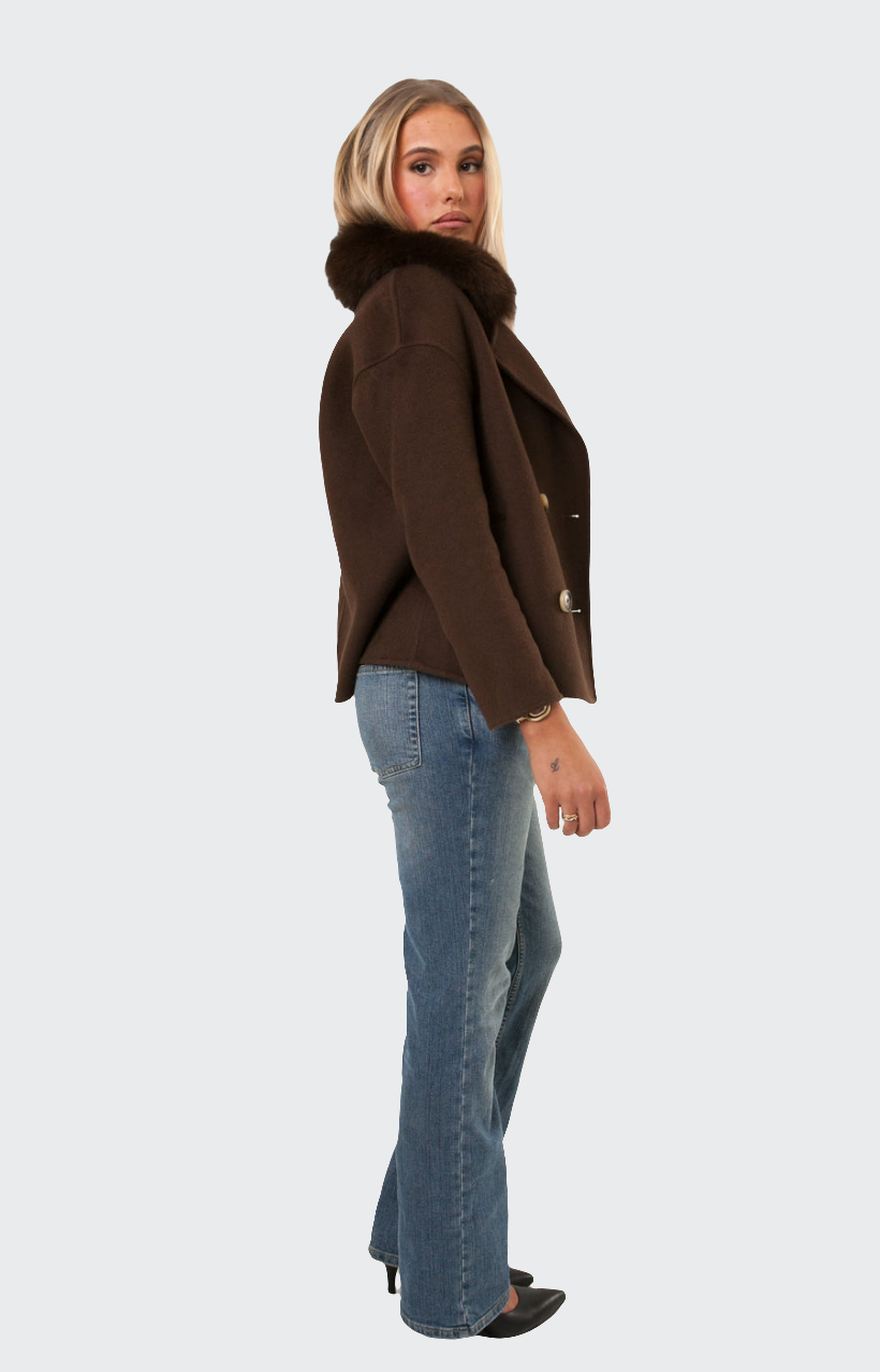 Double Button Cashmere Coat
