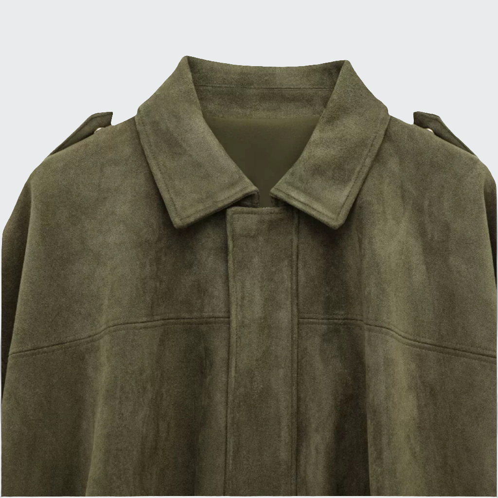 Bomberjacke aus Wildlederimitat