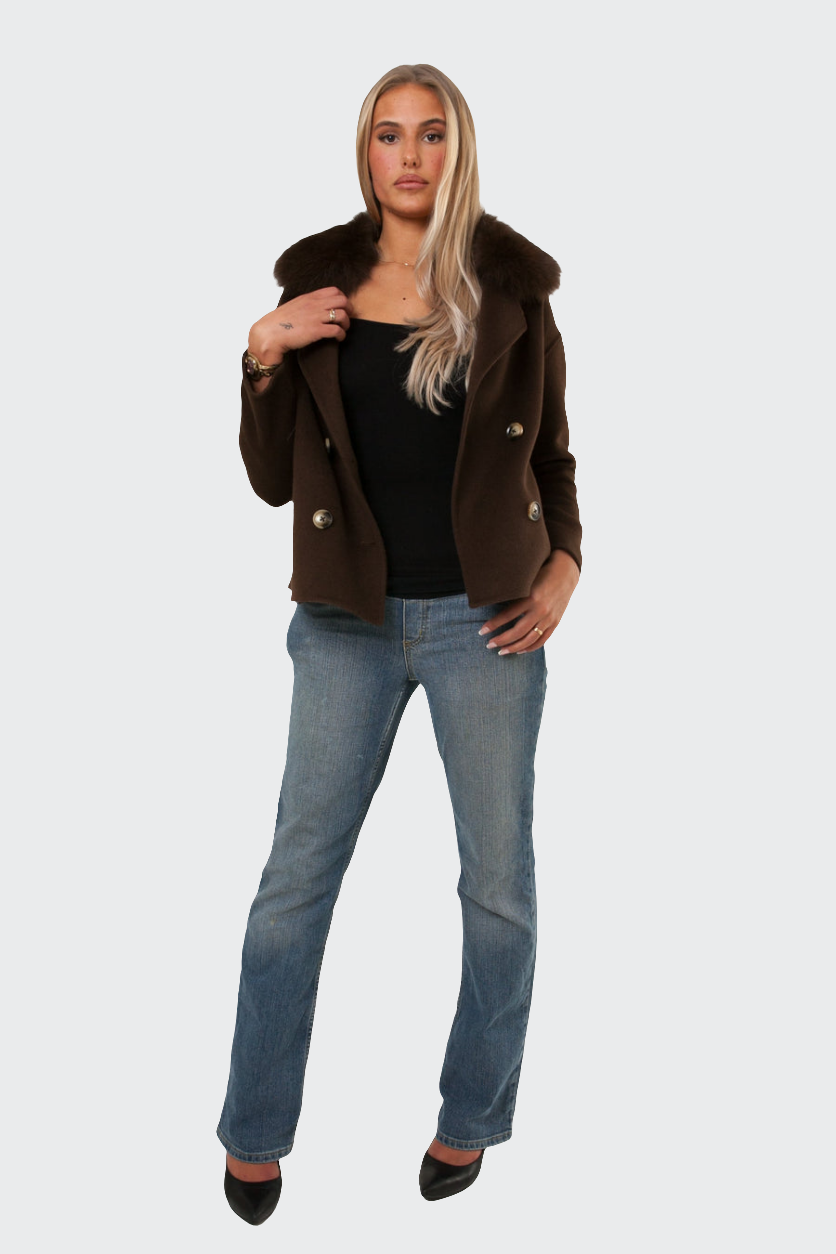 Double Button Cashmere Coat