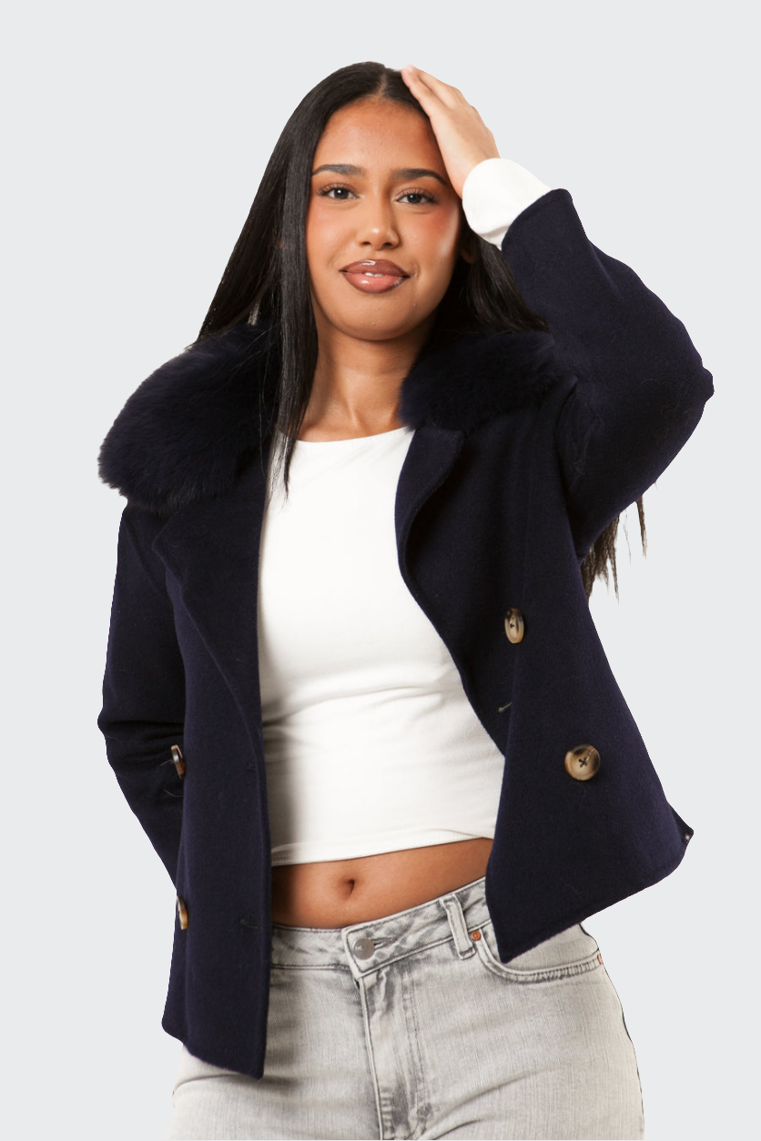 Double Button Cashmere Coat