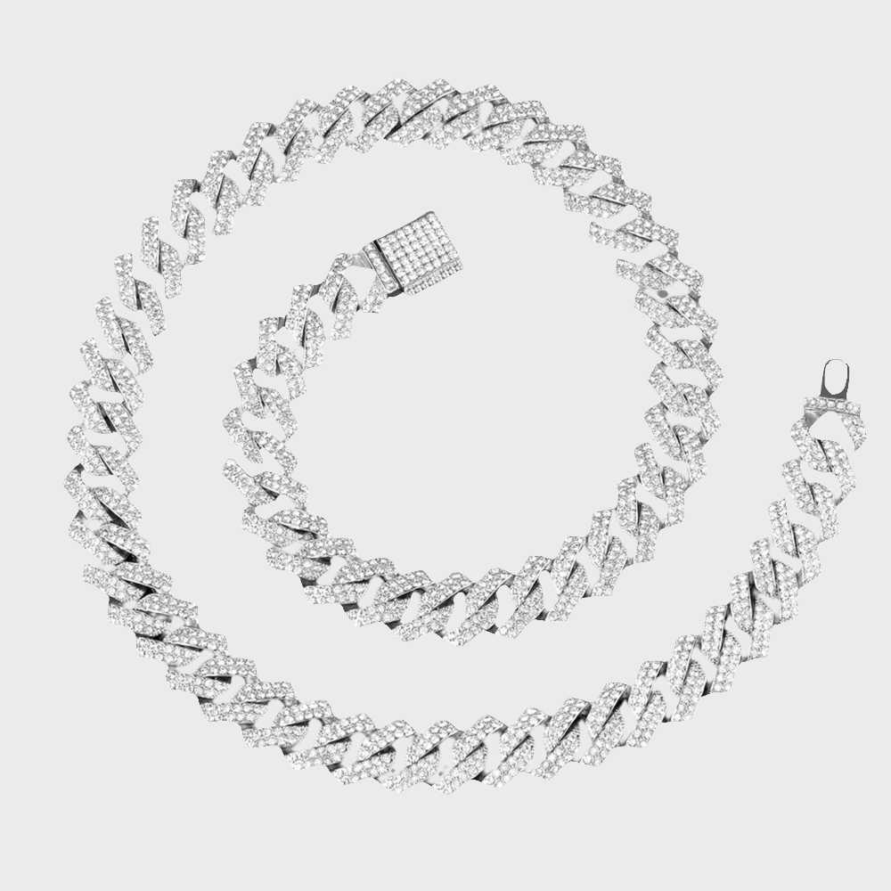 Iced Out Chain- Silber