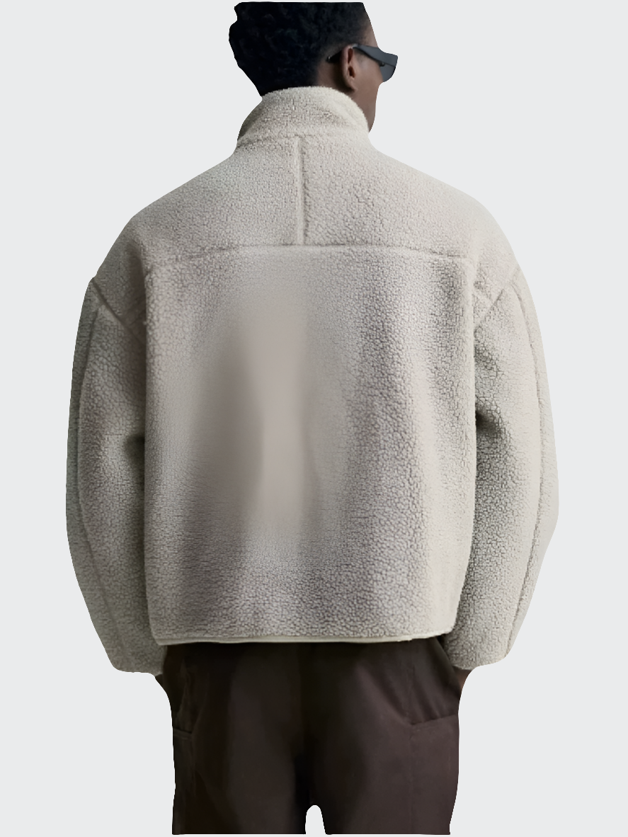 Beige Fleece Jacke