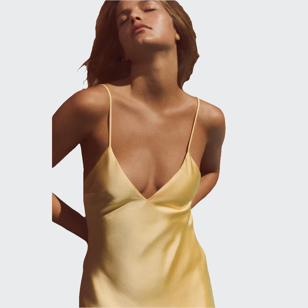 Midi-Kleid in Satinoptik
