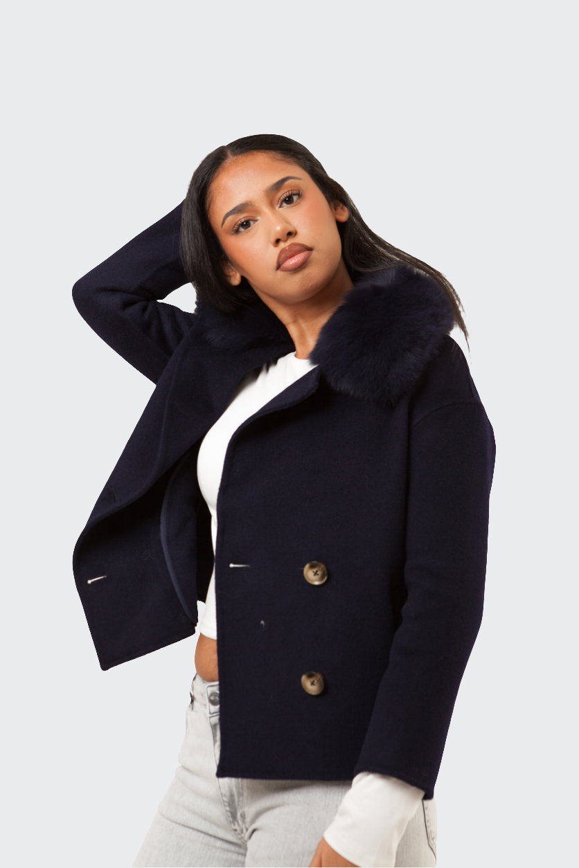Double Button Cashmere Coat