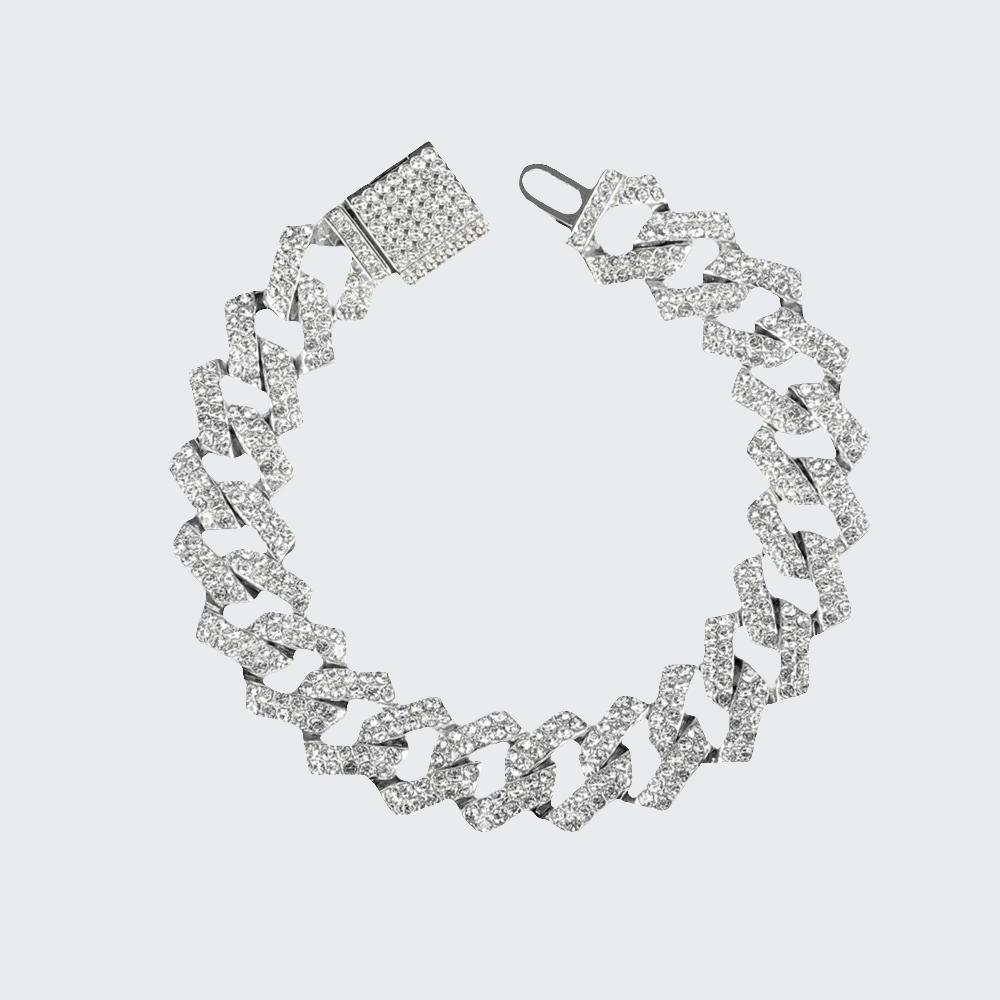 Iced Out Bracelet - Silber
