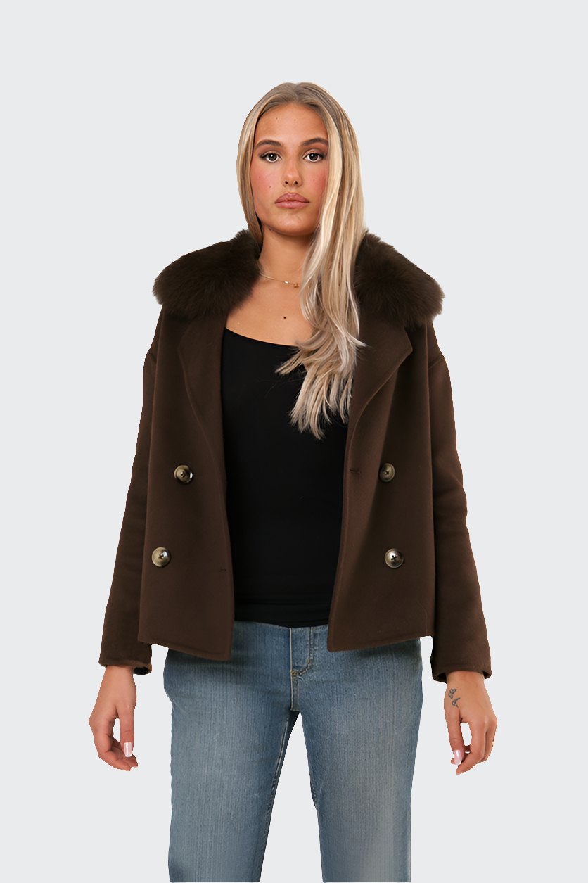 Double Button Cashmere Coat