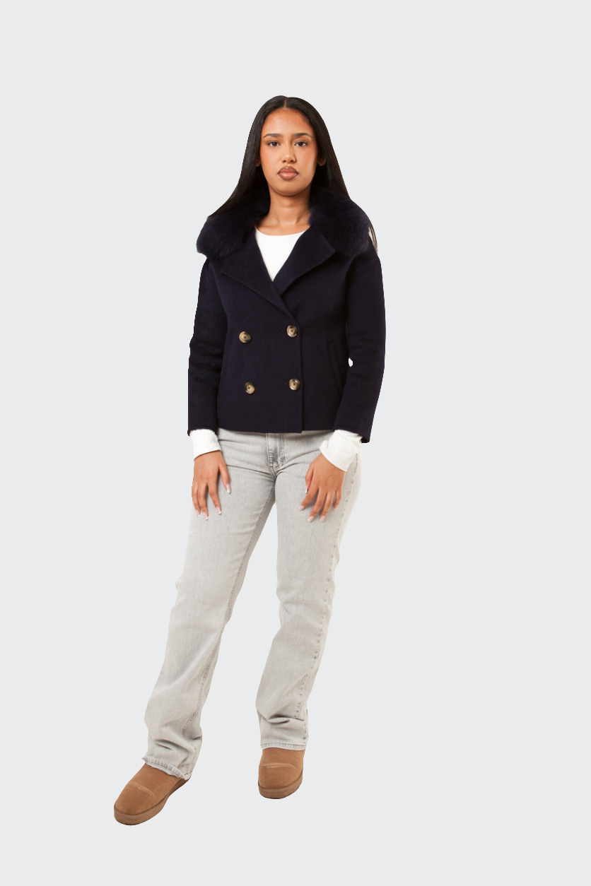 Double Button Cashmere Coat