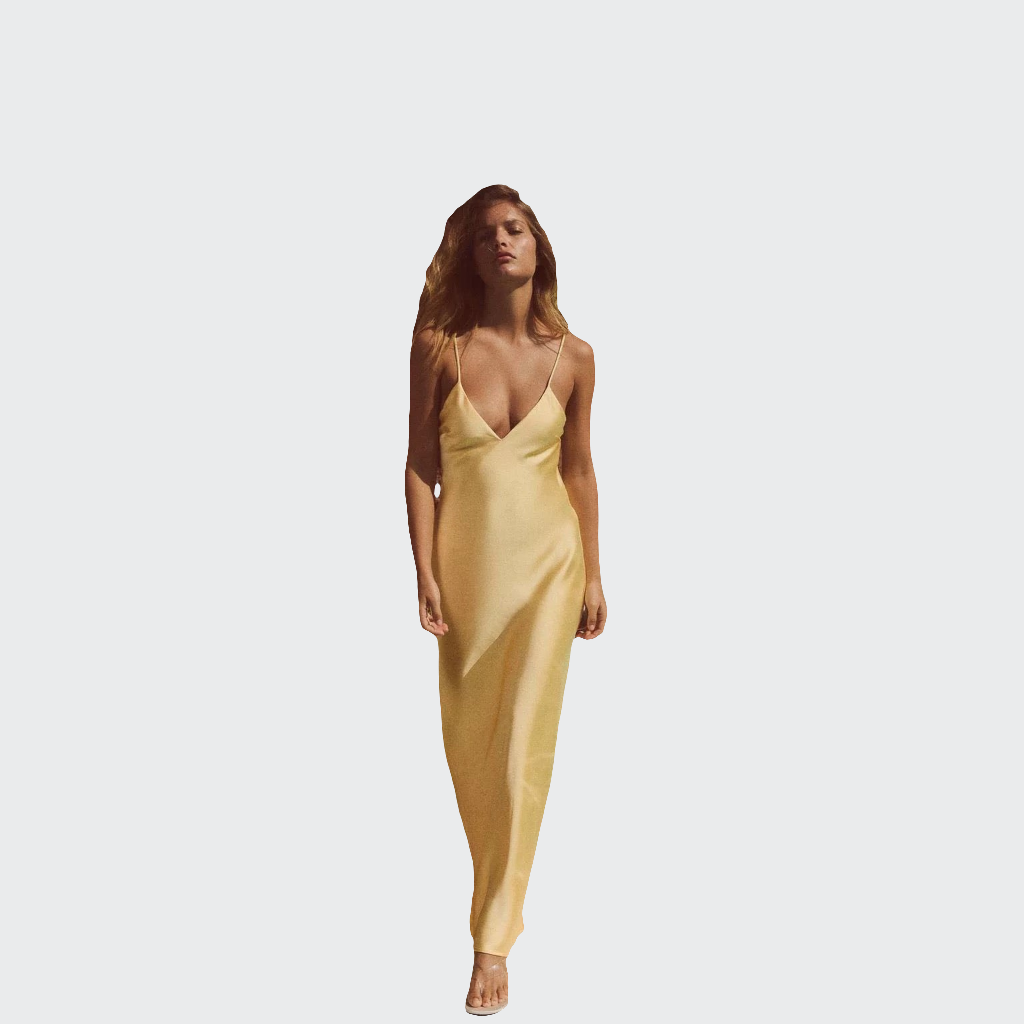 Midi-Kleid in Satinoptik
