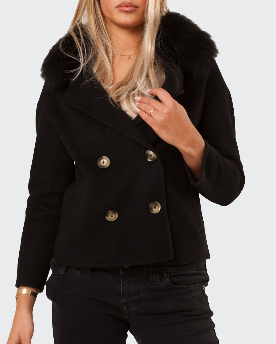 Double Button Cashmere Coat