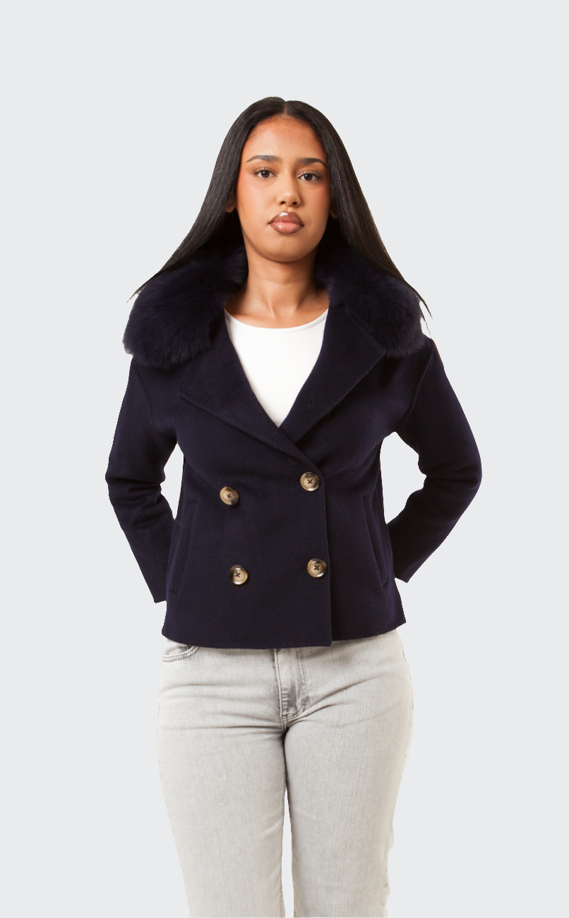 Double Button Cashmere Coat