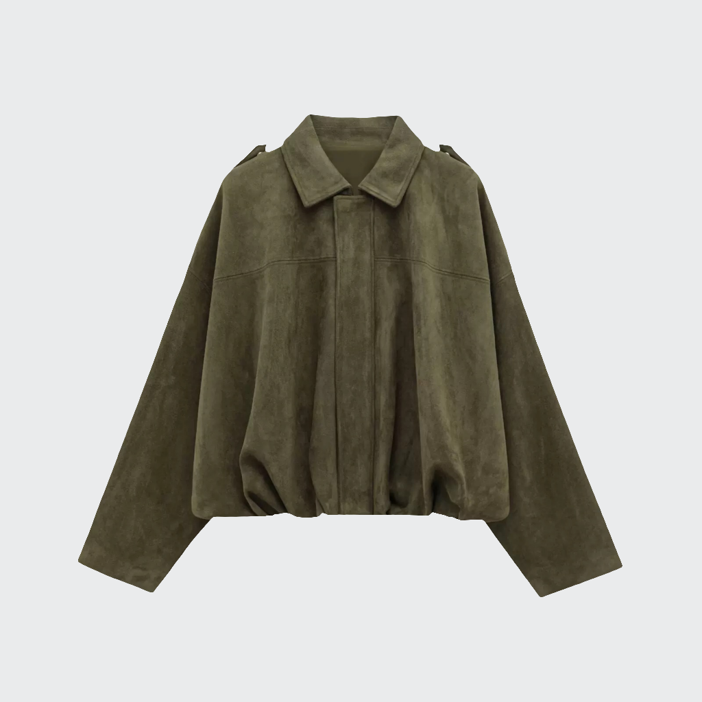 Bomberjacke aus Wildlederimitat