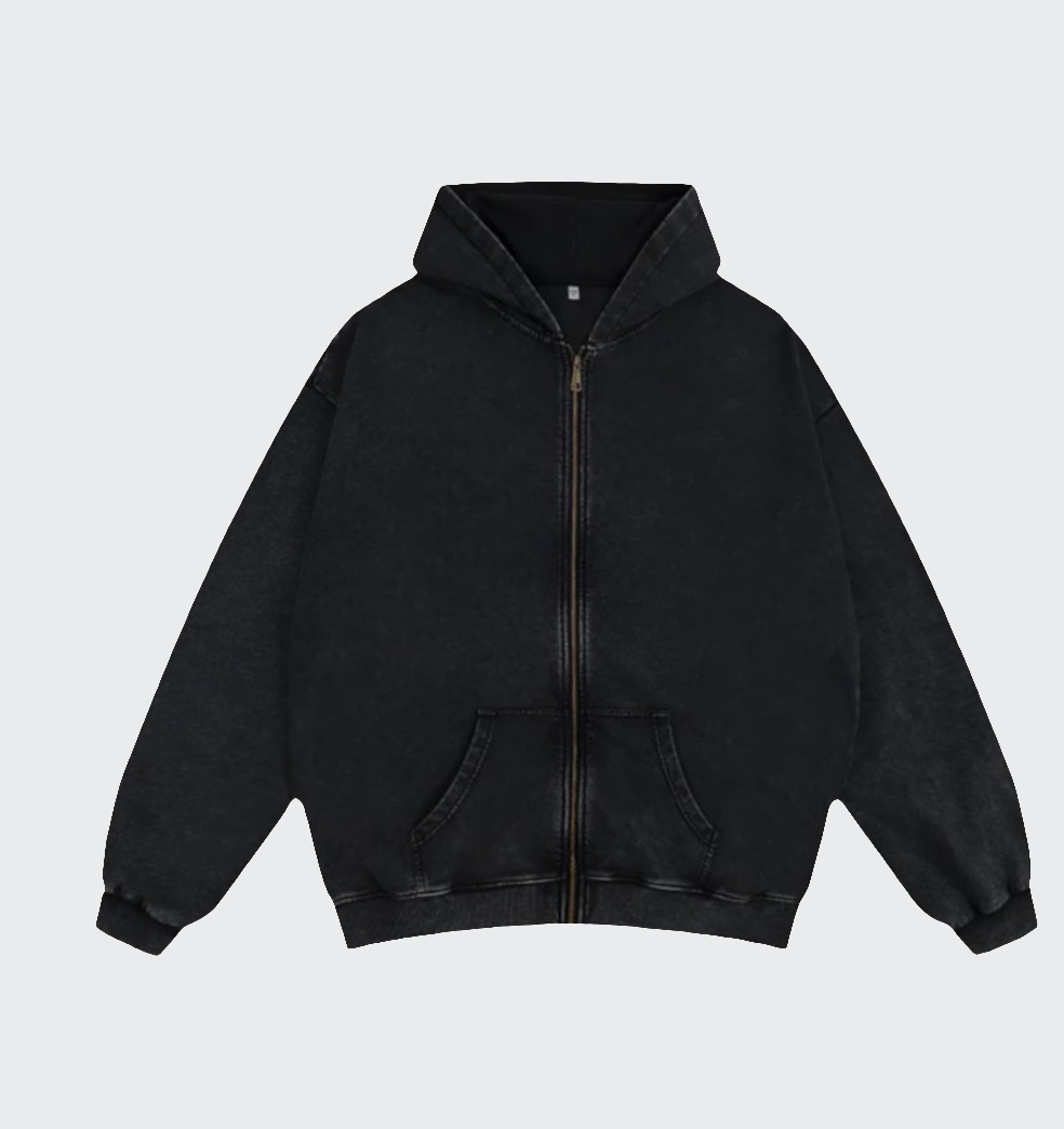Washed Zipper