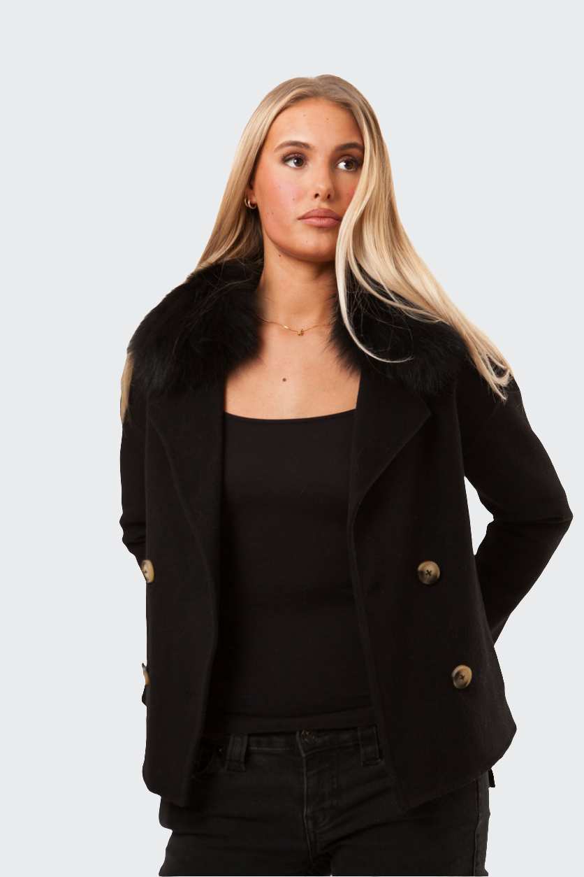 Double Button Cashmere Coat