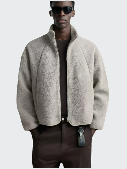 Beige Fleece Jacke
