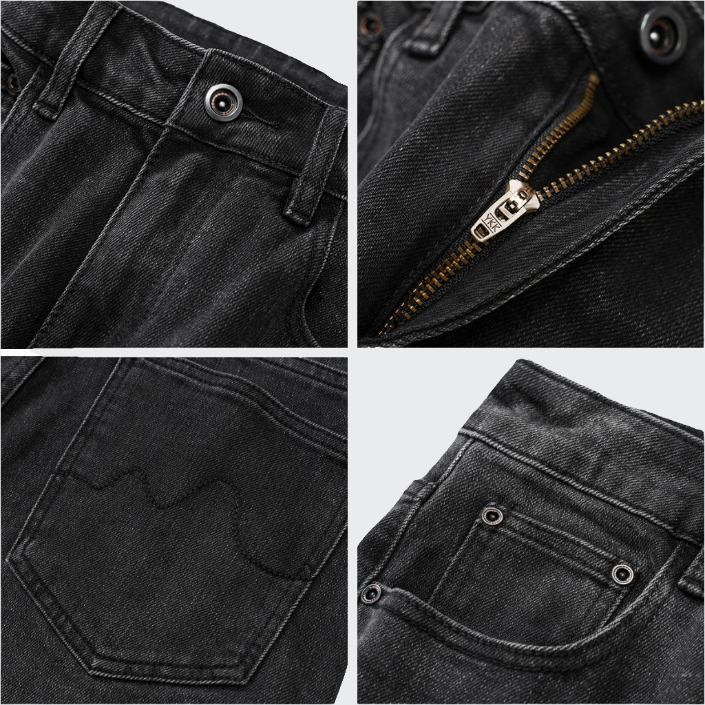 Schwarze Baggy Fit Jeans