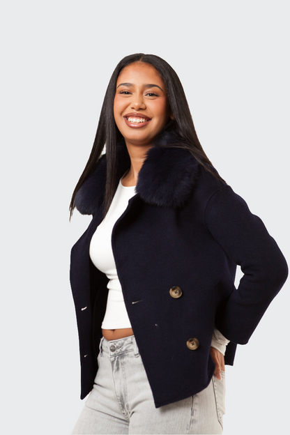 Double Button Cashmere Coat