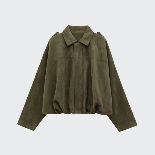 Bomberjacke aus Wildlederimitat