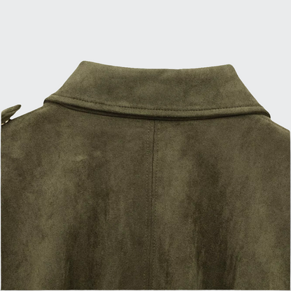 Bomberjacke aus Wildlederimitat