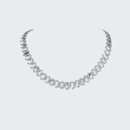 Iced Out Chain- Silber