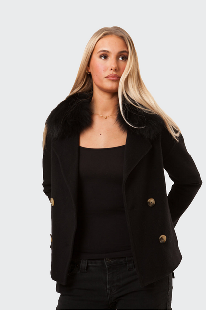 Double Button Cashmere Coat
